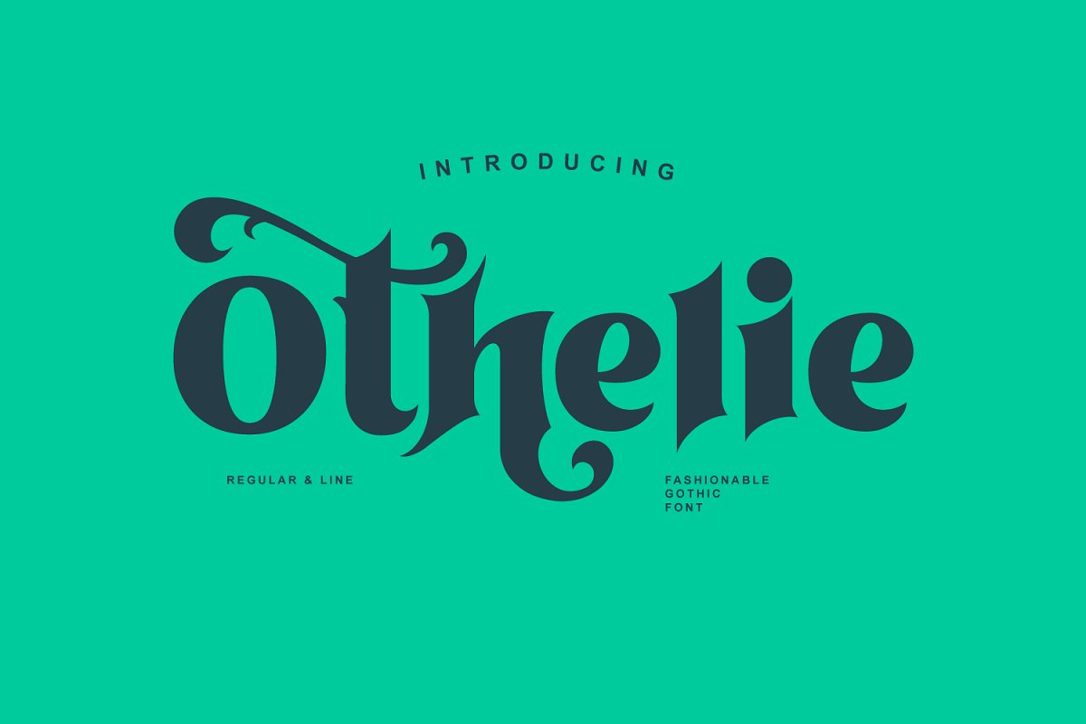 Beispiel einer Othelie Italic-Schriftart